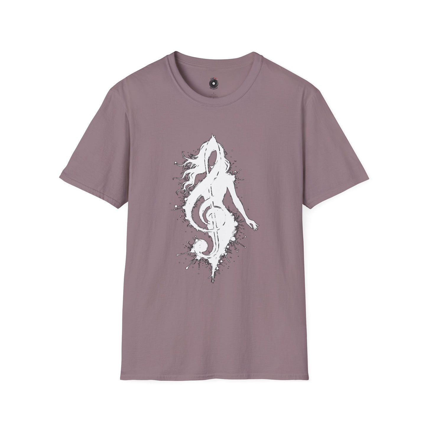 Treble Clef in a Woman's Silhouette Graphic Tee