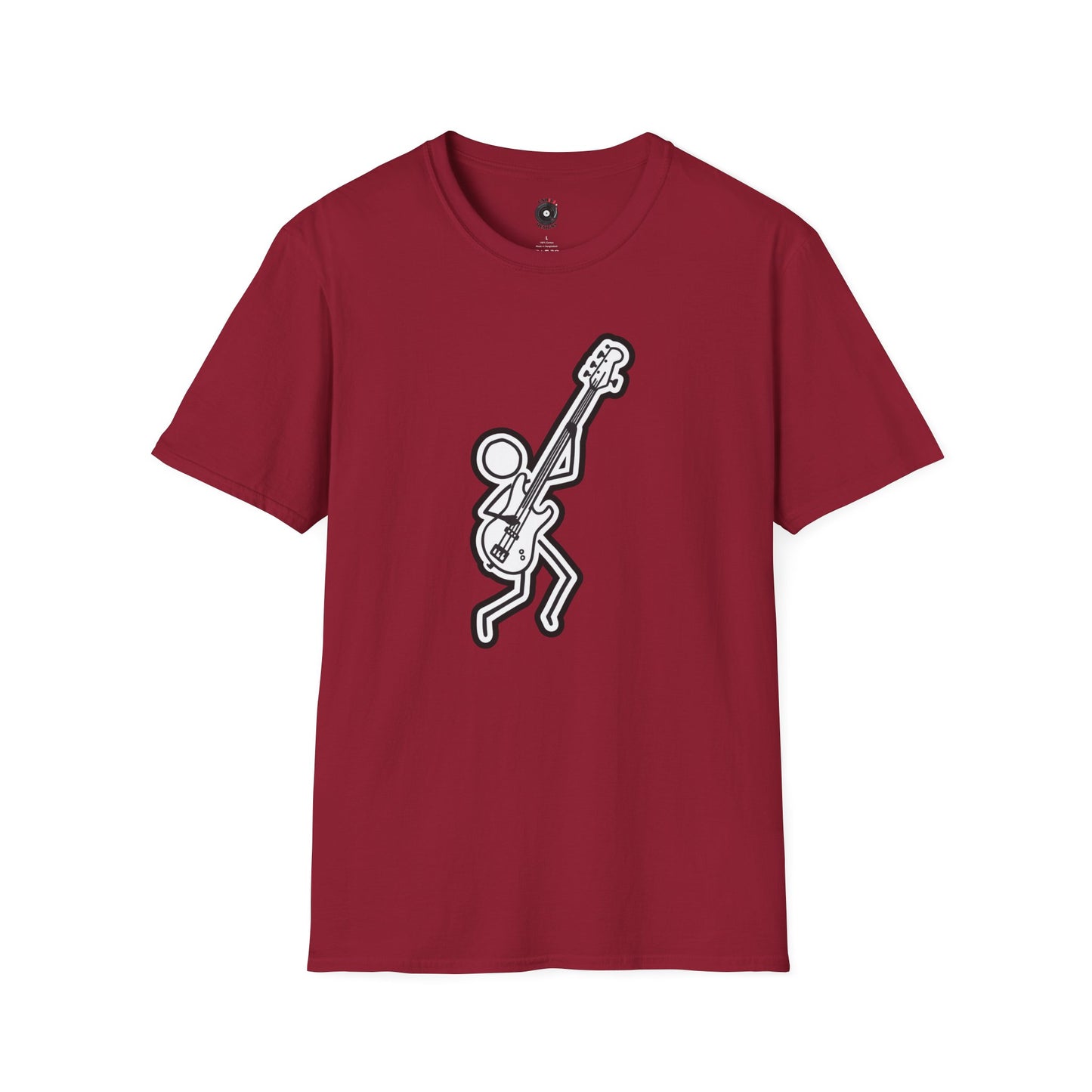 Stick Figure Bass Solo Graphic Tee.