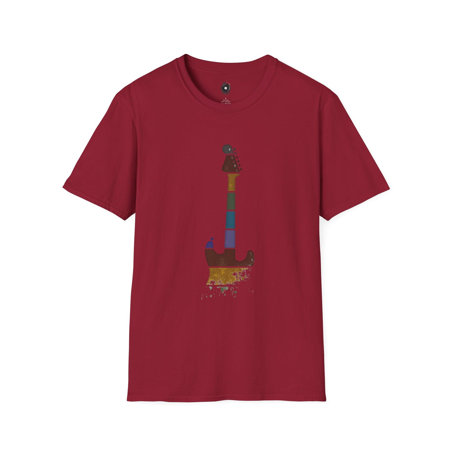 Retro Sunset Strat Style Graphic Tee.