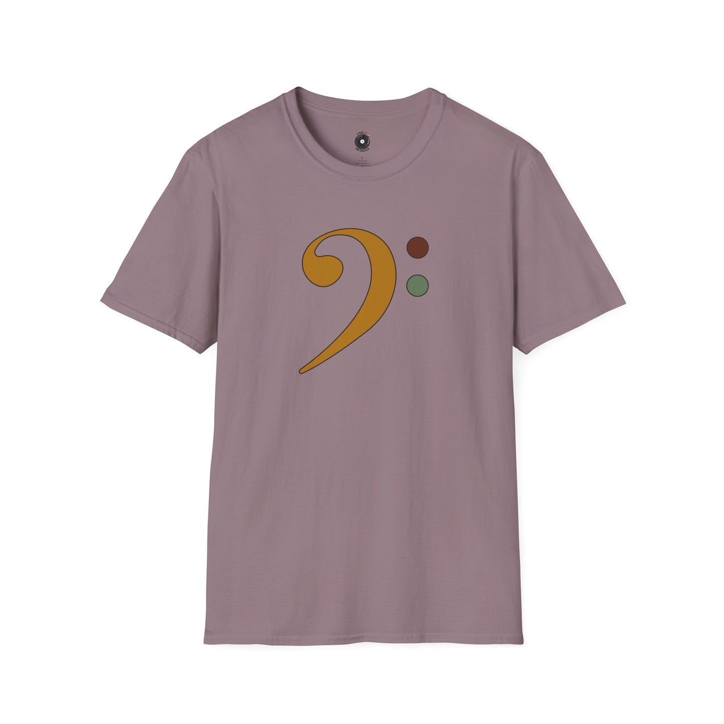 Multi-Colored Bass Clef Graphic Tee.