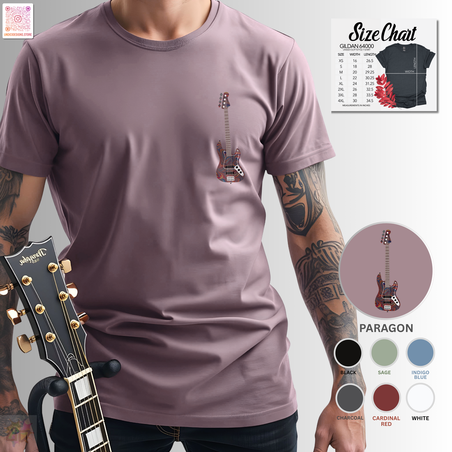 psychedelic bass pocket graphic tee.