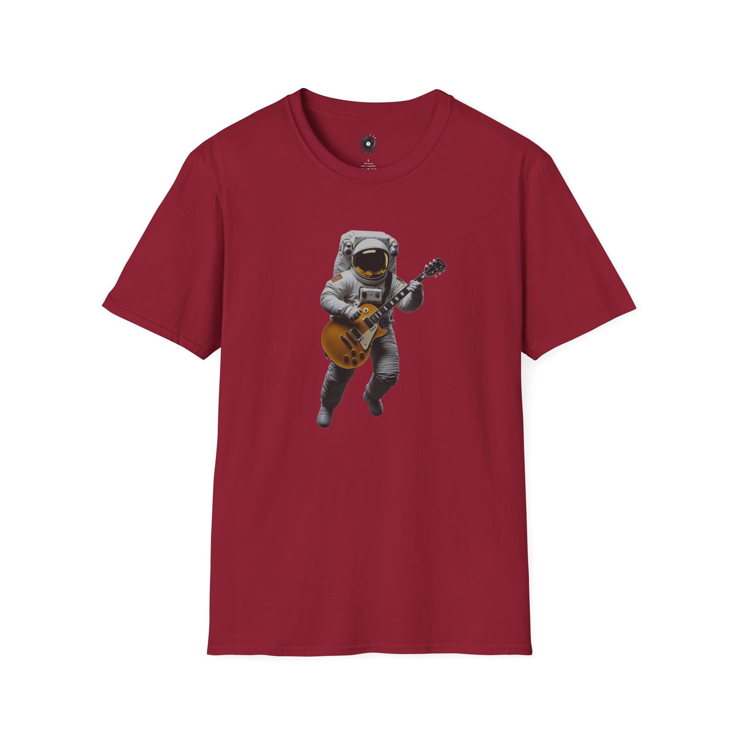 Astronaut in Space Playing Guitar Graphic Tee.