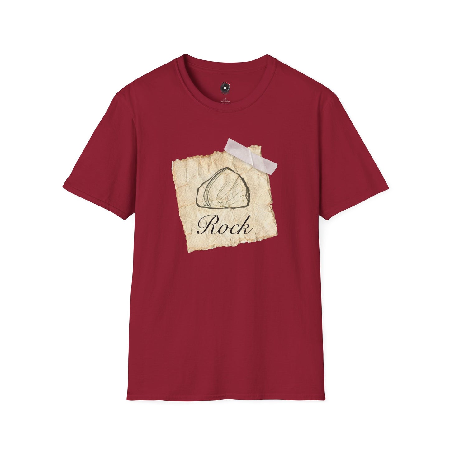 "Rock" Crayon Drawing Graphic Tee.