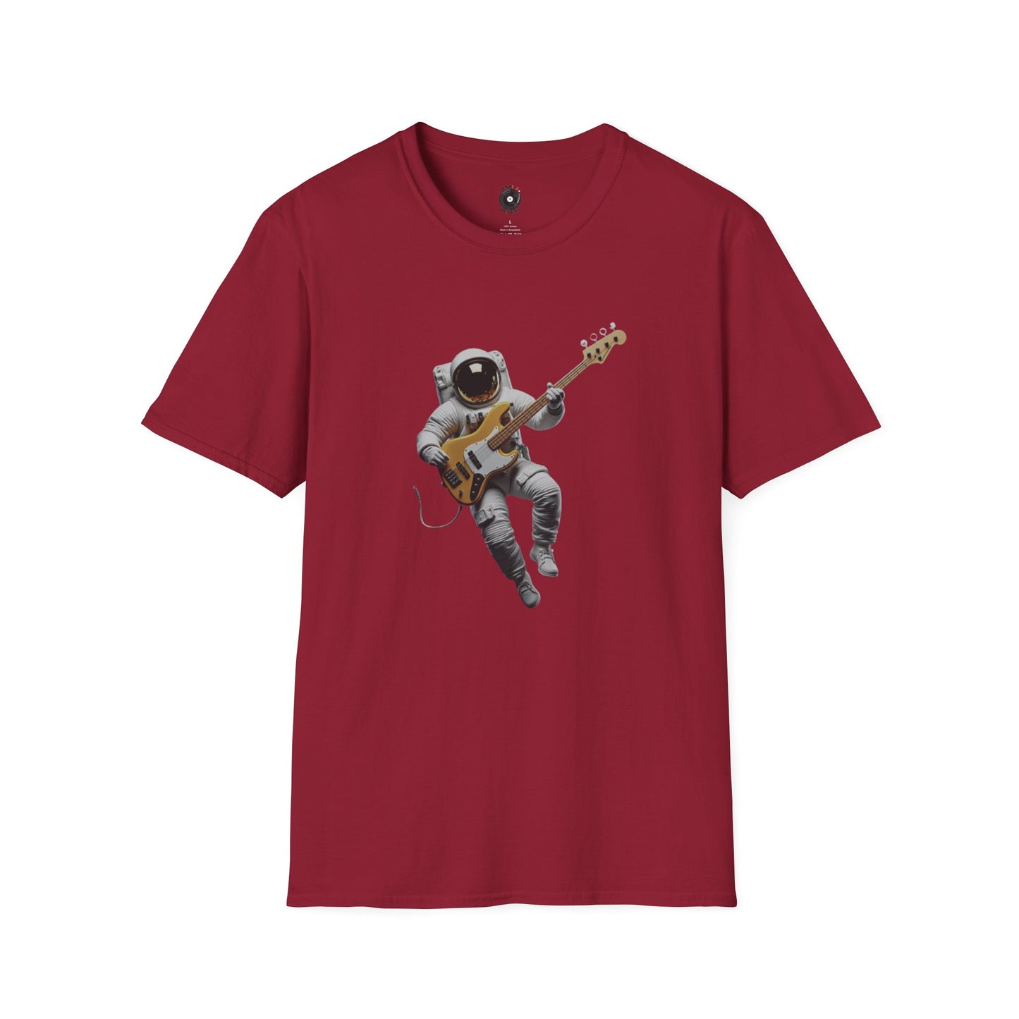 Astronaut Playing Bass in Space Graphic Tee.