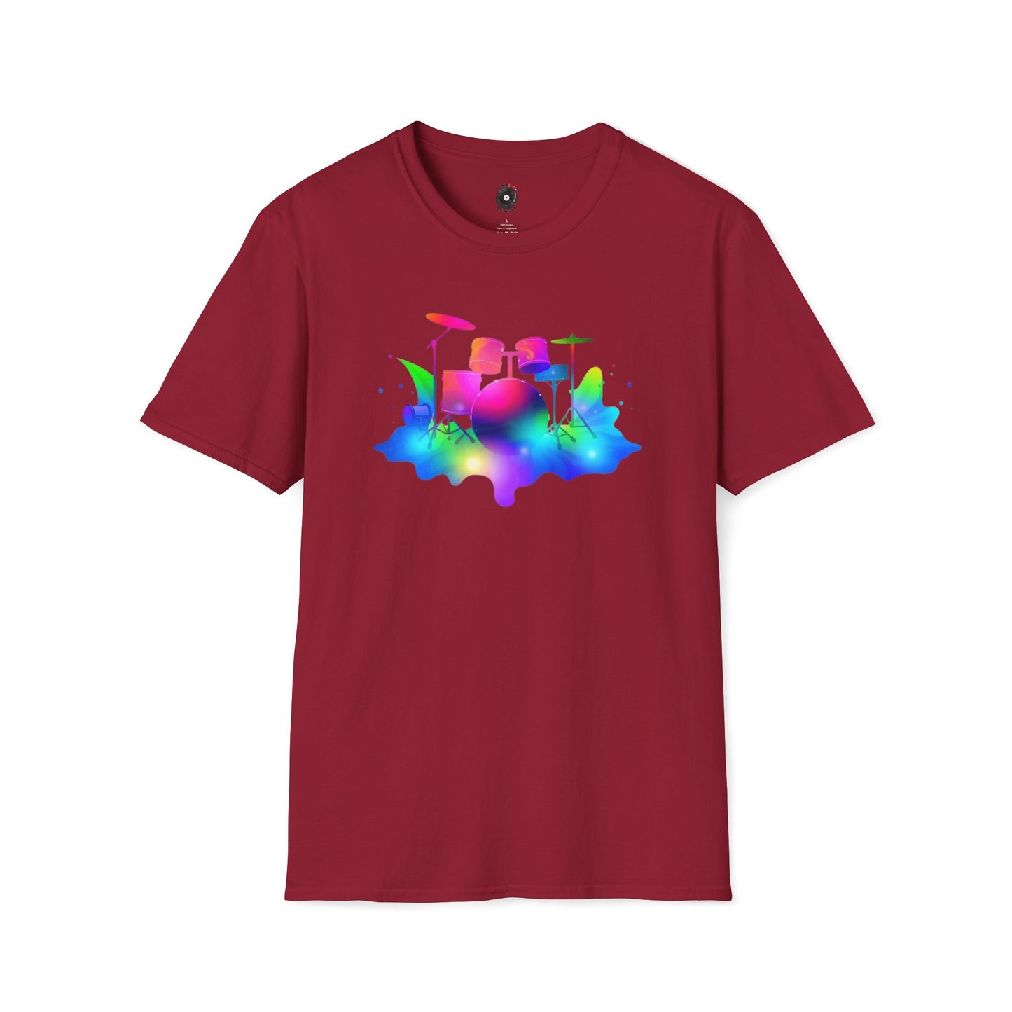 Colorful Drum Set in a Splash Graphic Tee.