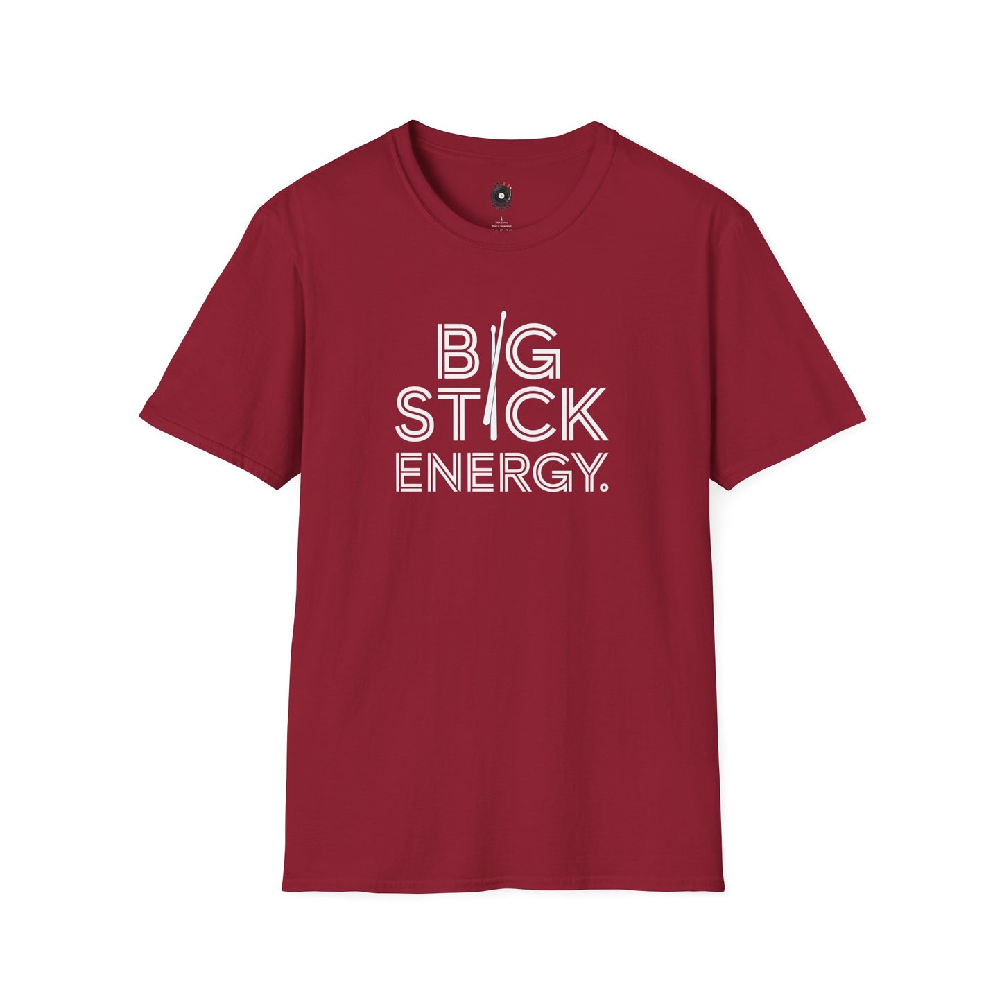 "Big Stick Energy" Drumsticks Text Graphic Tee.