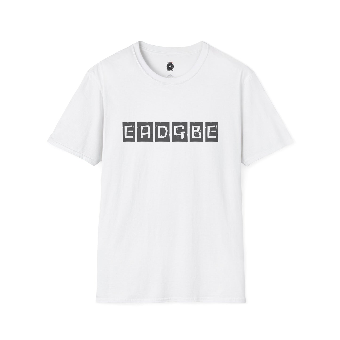 "EADGBE" in white boxes