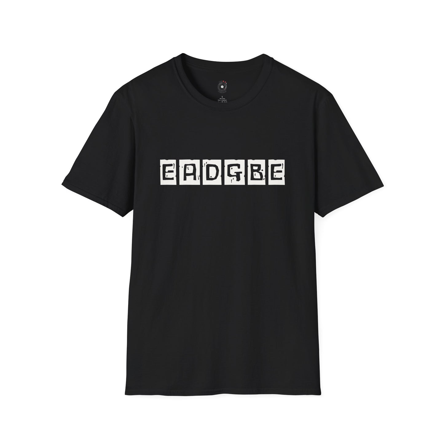 "EADGBE" in white boxes