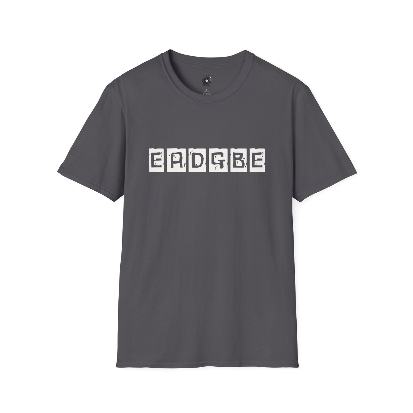 "EADGBE" in white boxes