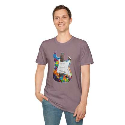 Strat style body cutout graphic