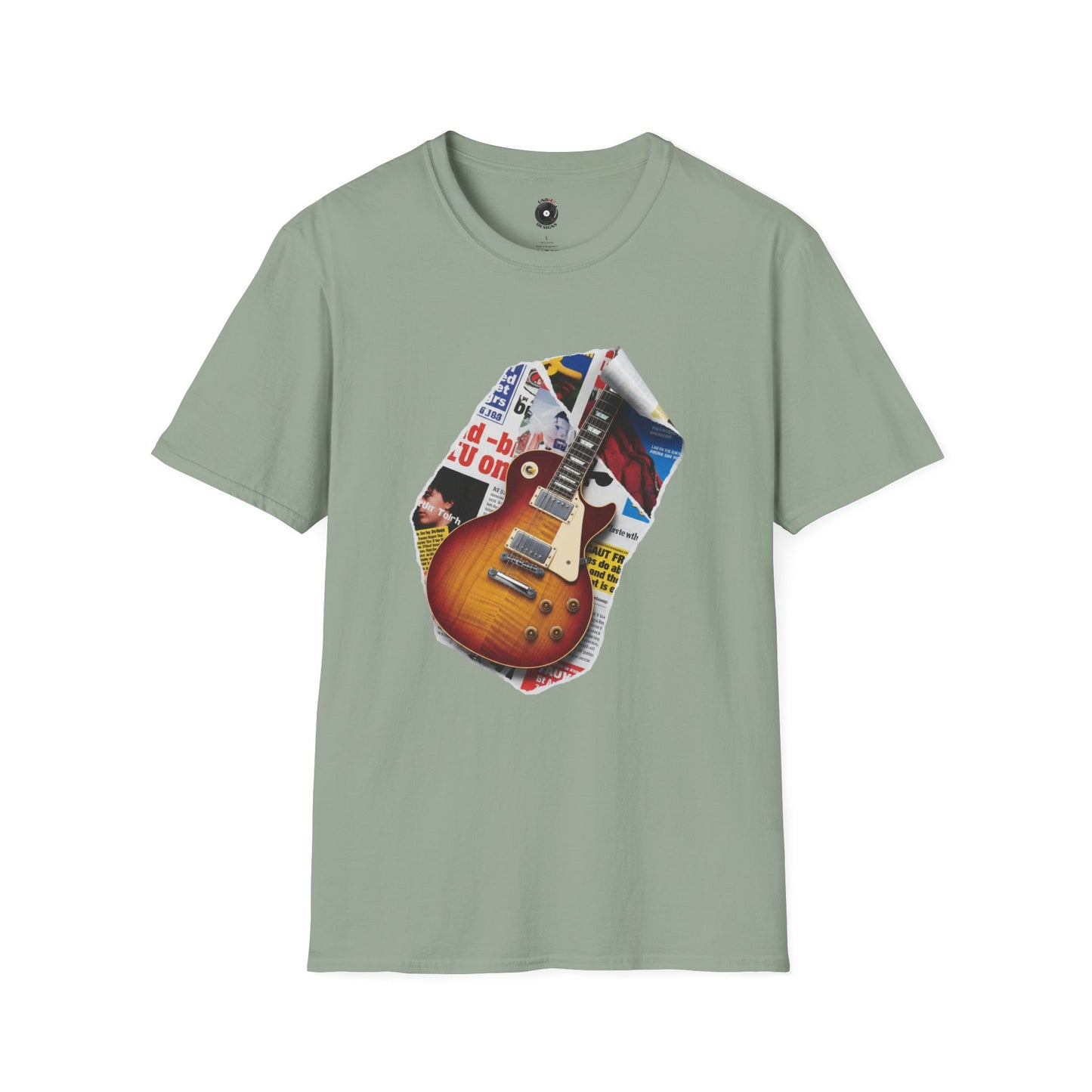 LP style guitar body cutout graphic