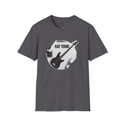 "Fat Tone" black bass cutout graphic