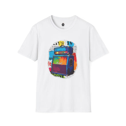 Colorful cutout of amp graphic