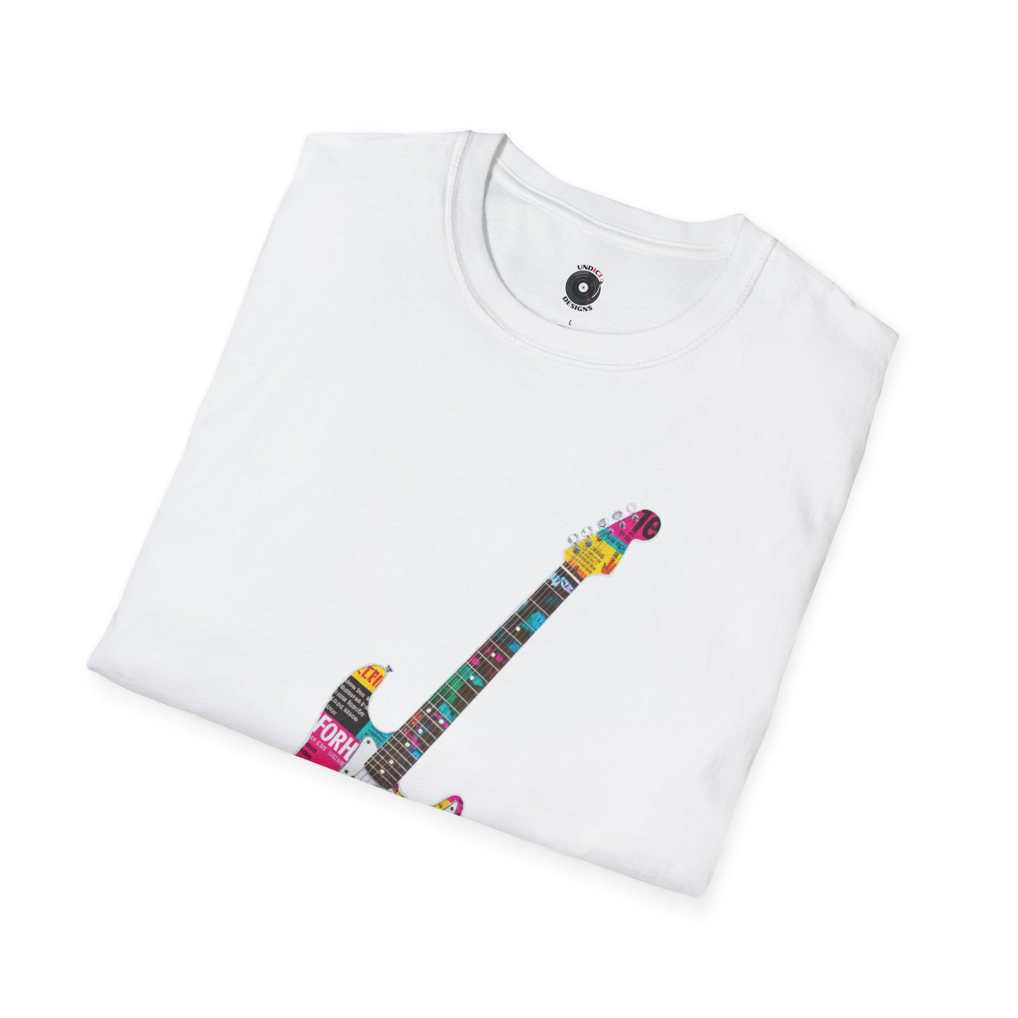 Strat style guitar cutout graphic