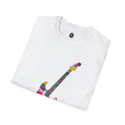 Strat style guitar cutout graphic