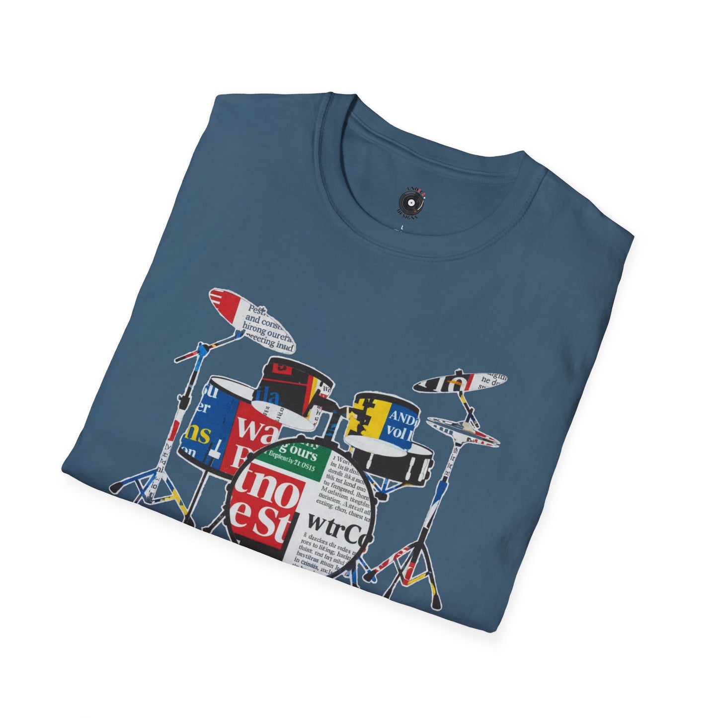 Drum Kit in magazine art graphic