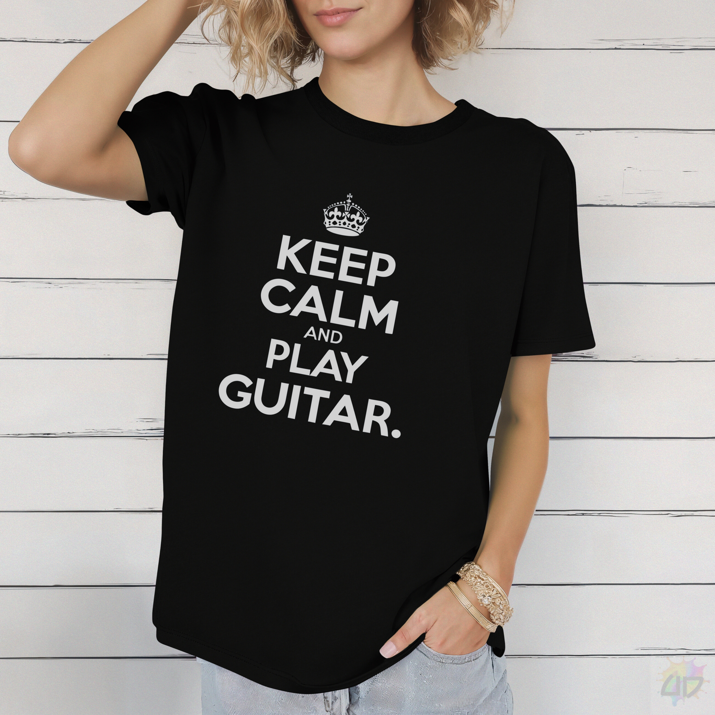 "Keep Calm and Play Guitar" Graphic Tee.
