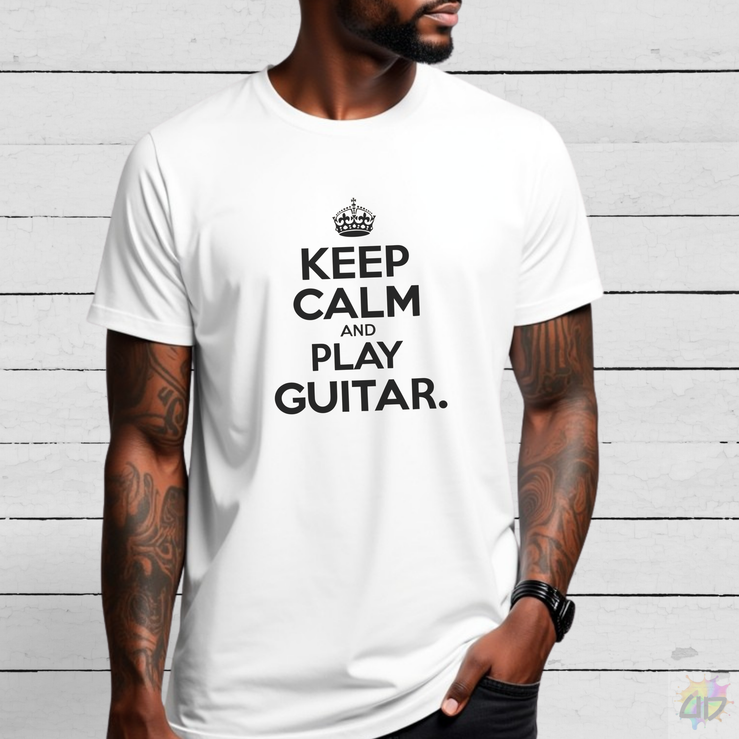 "Keep Calm and Play Guitar" Graphic Tee.