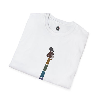 Retro sunset grunge strat style silhouette