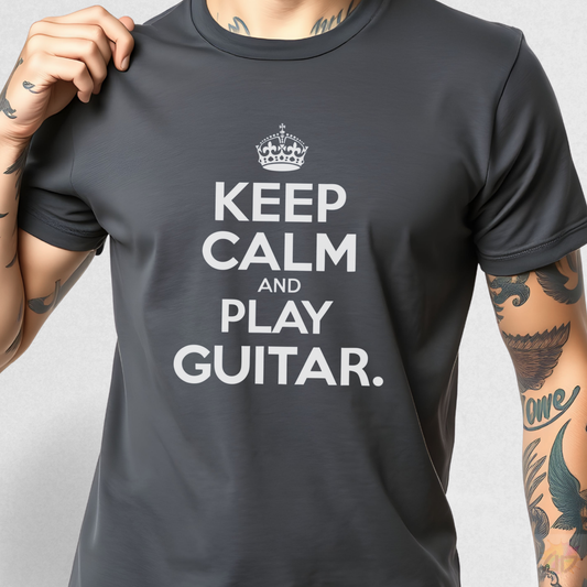 "Keep Calm and Play Guitar" Graphic Tee.