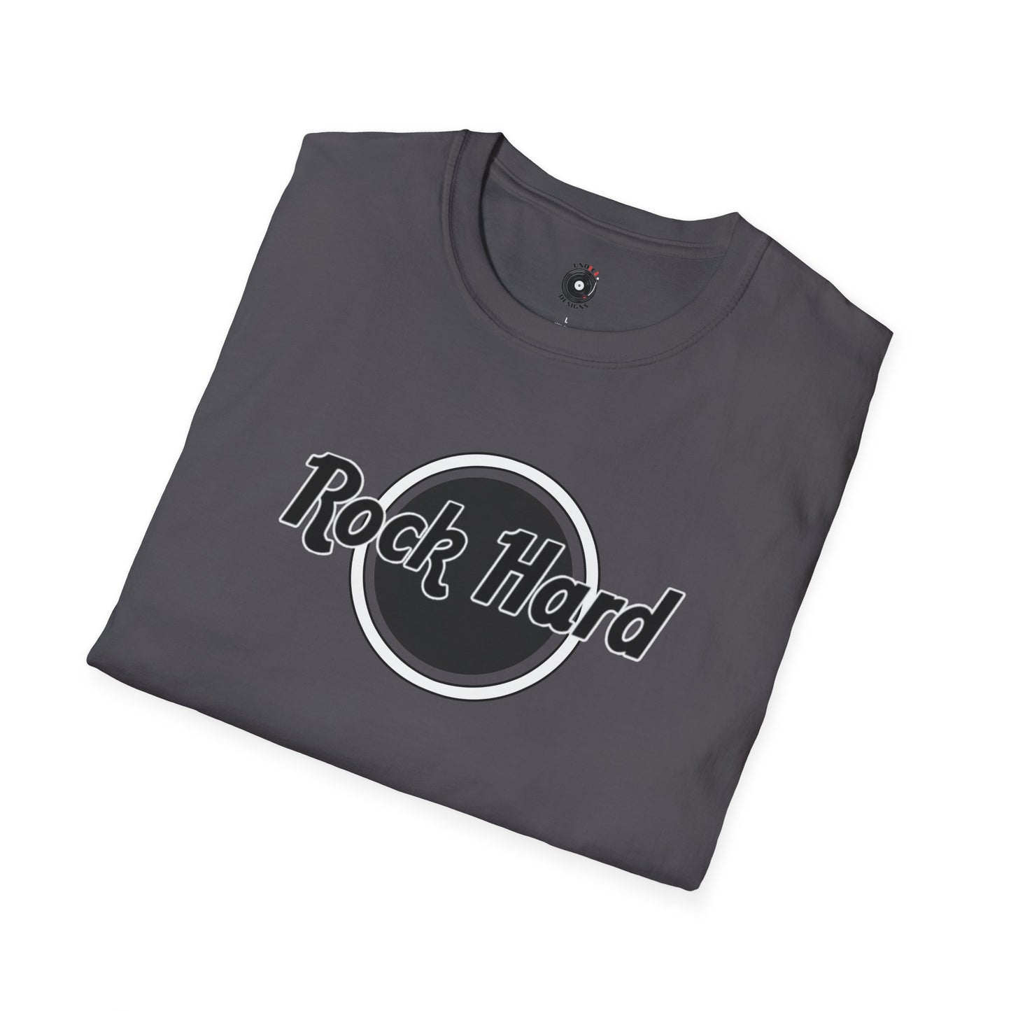 Rock Hard Logo graphic tee.