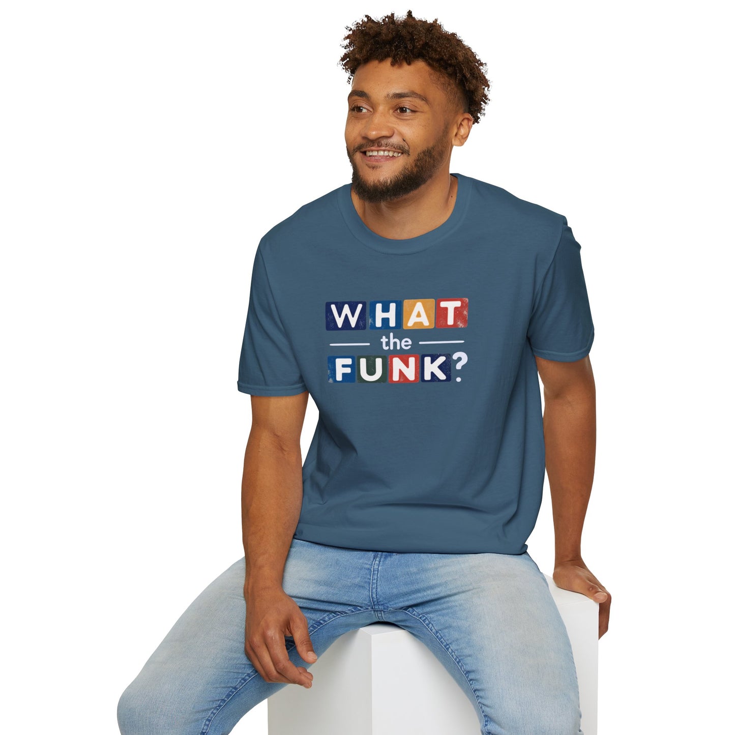 "What the funk? in colorful highlights