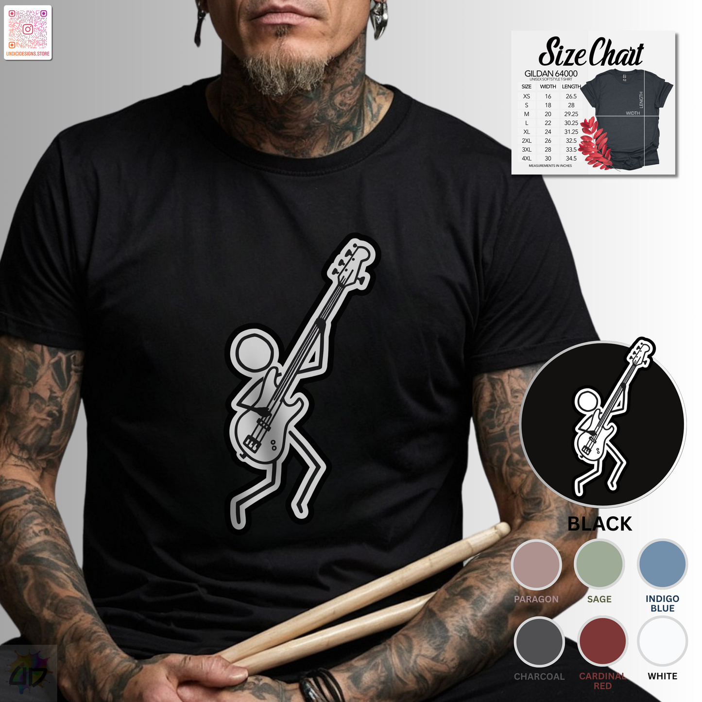 Joe Stick's bass solo graphic tee.