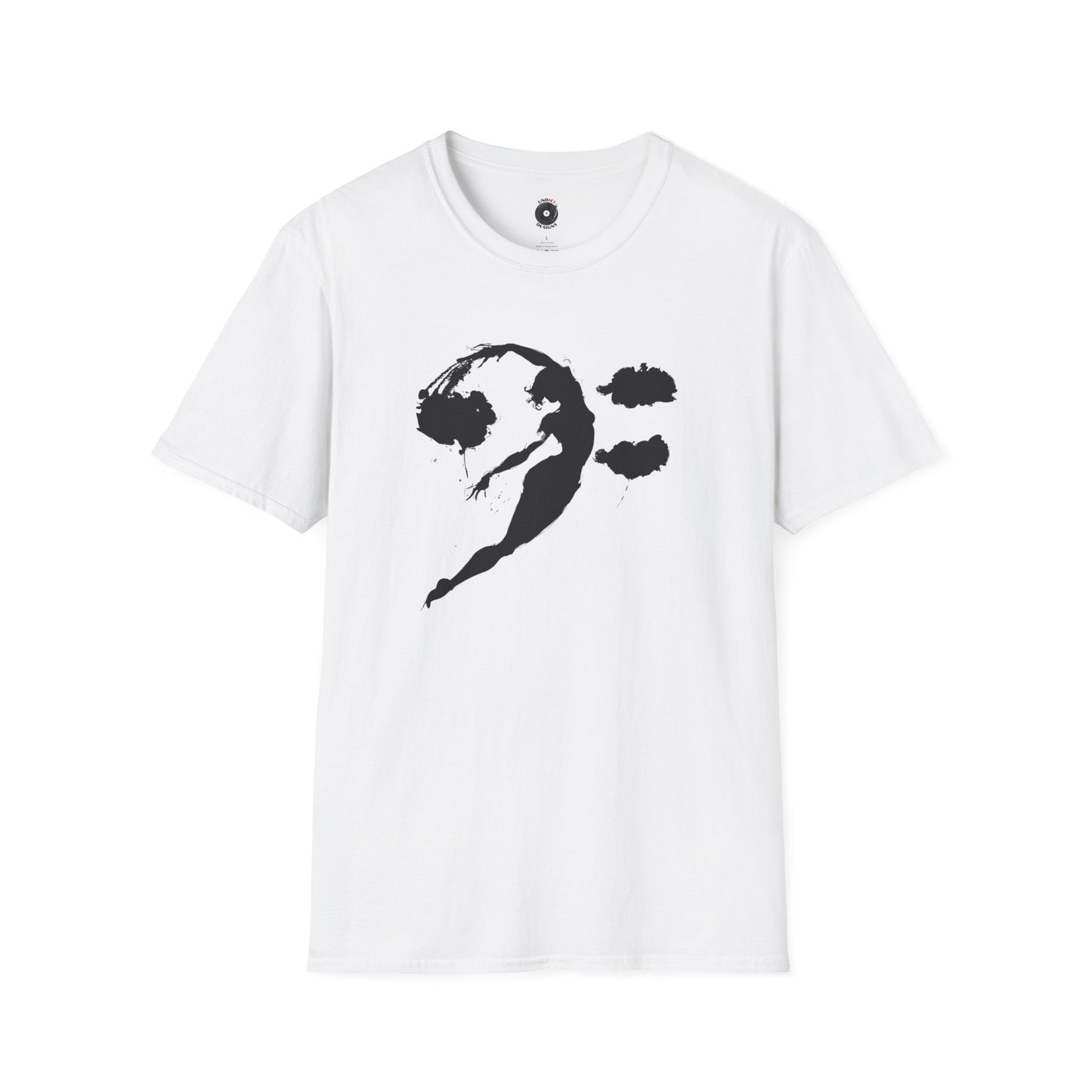 Bass clef in woman silhouette graphic.