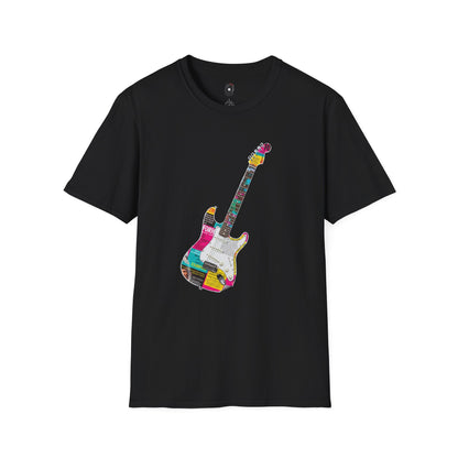 Strat style guitar cutout graphic