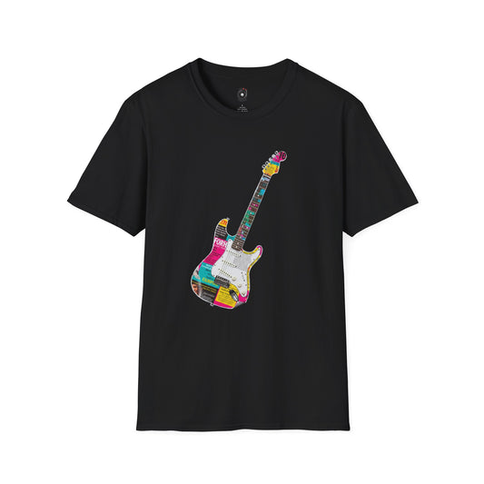 Strat style guitar cutout graphic