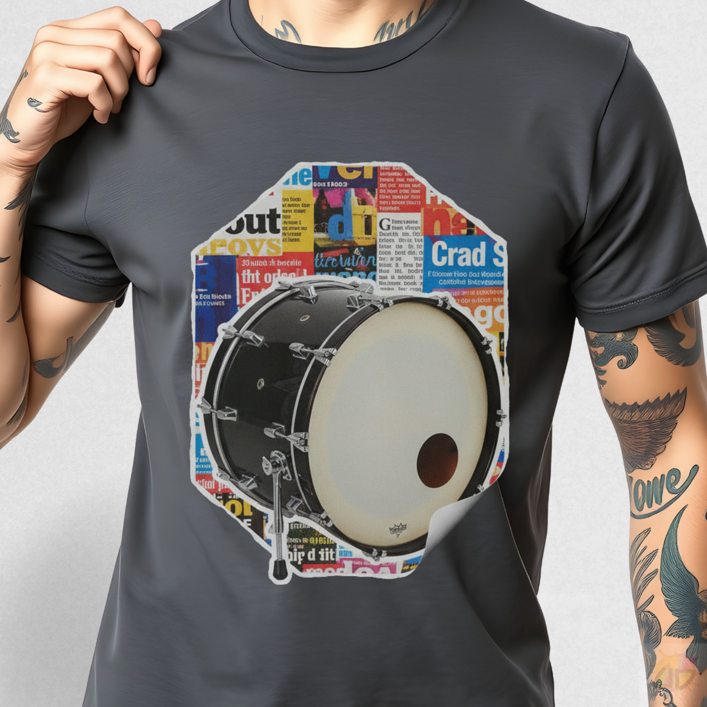 Kick Drum Cutout Graphic Tee.