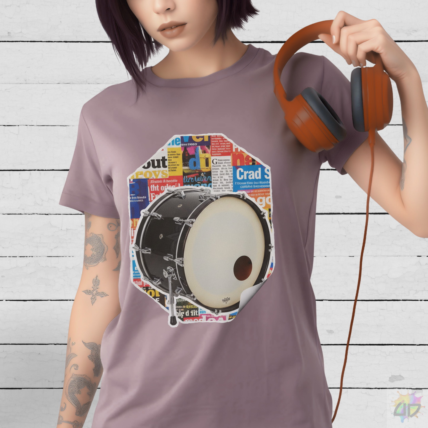 Kick Drum Cutout Graphic Tee.