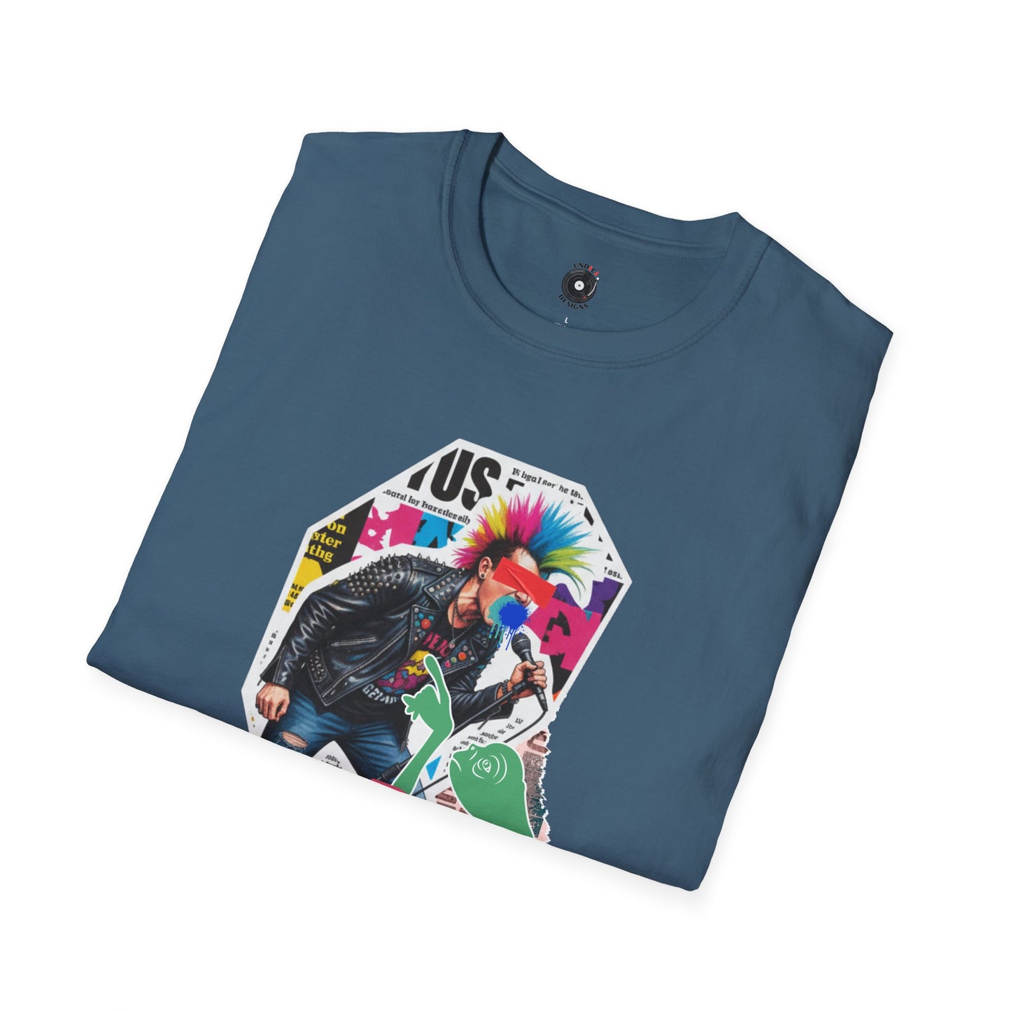 Colorful Punk Rock singer graffiti graphic