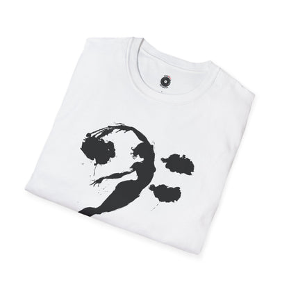 Bass clef in woman silhouette graphic.