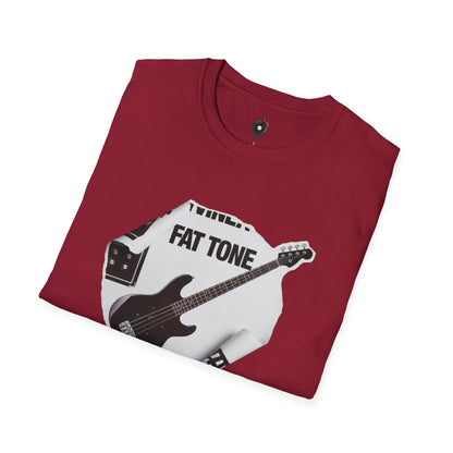 "Fat Tone" black bass cutout graphic