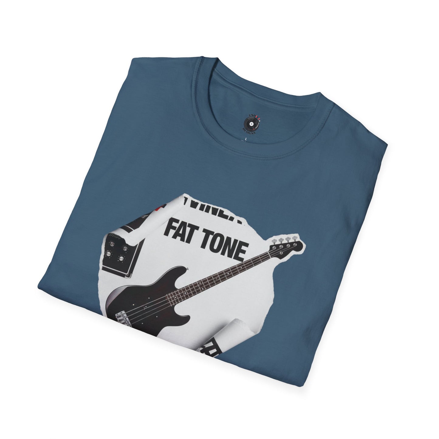 "Fat Tone" black bass cutout graphic
