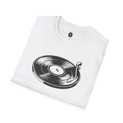 Copy of White vinyl record and needle graphic.