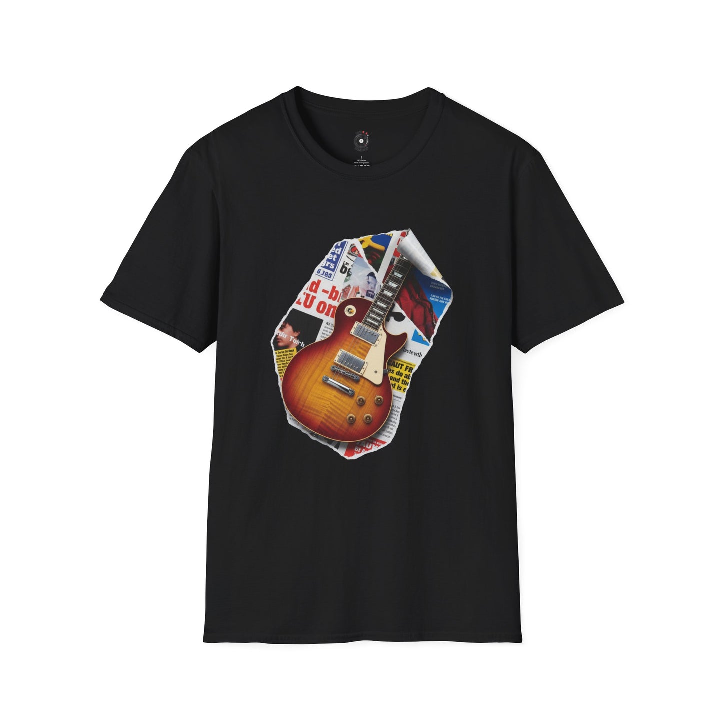 LP style guitar body cutout graphic