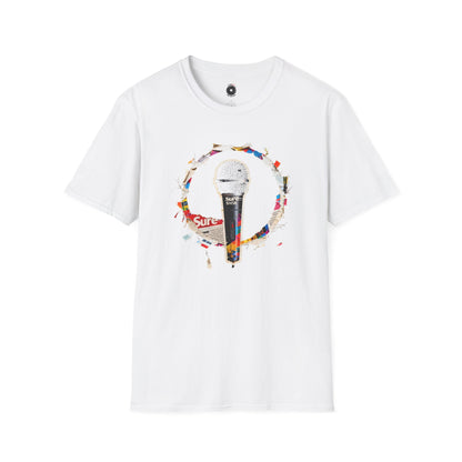 Microphone cutout in a circular graphic