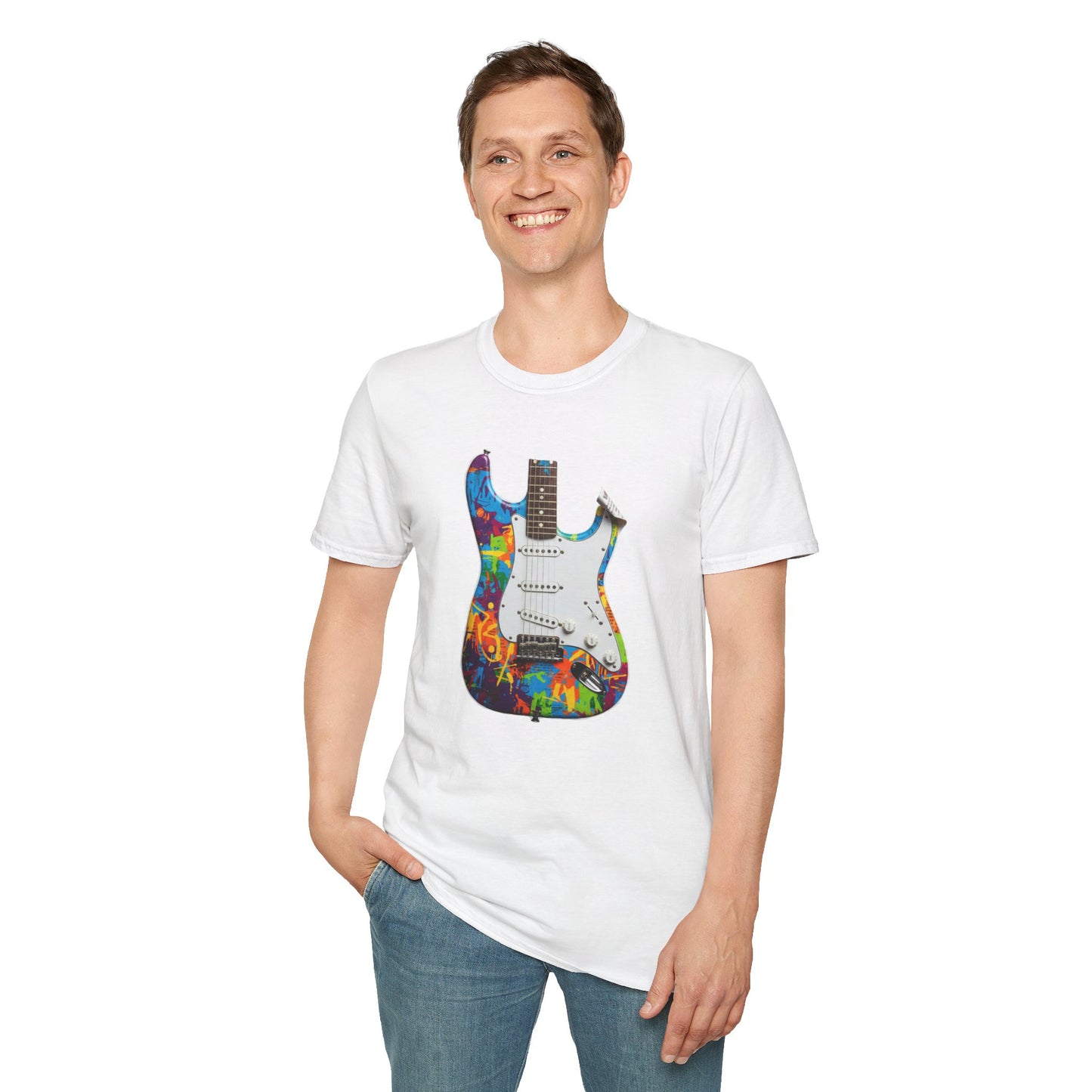 Strat style body cutout graphic