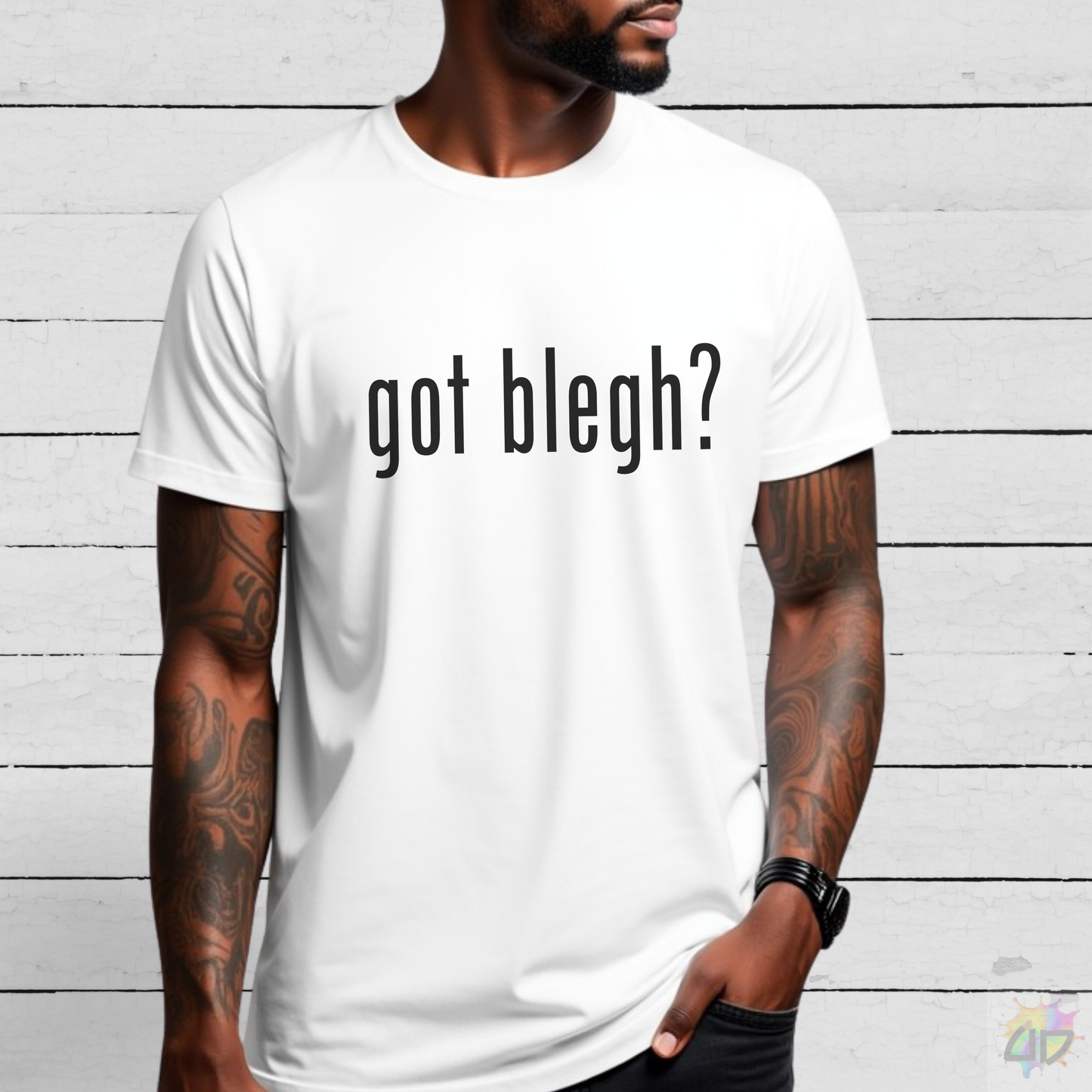 "Got Blegh?" Text Graphic Tee.