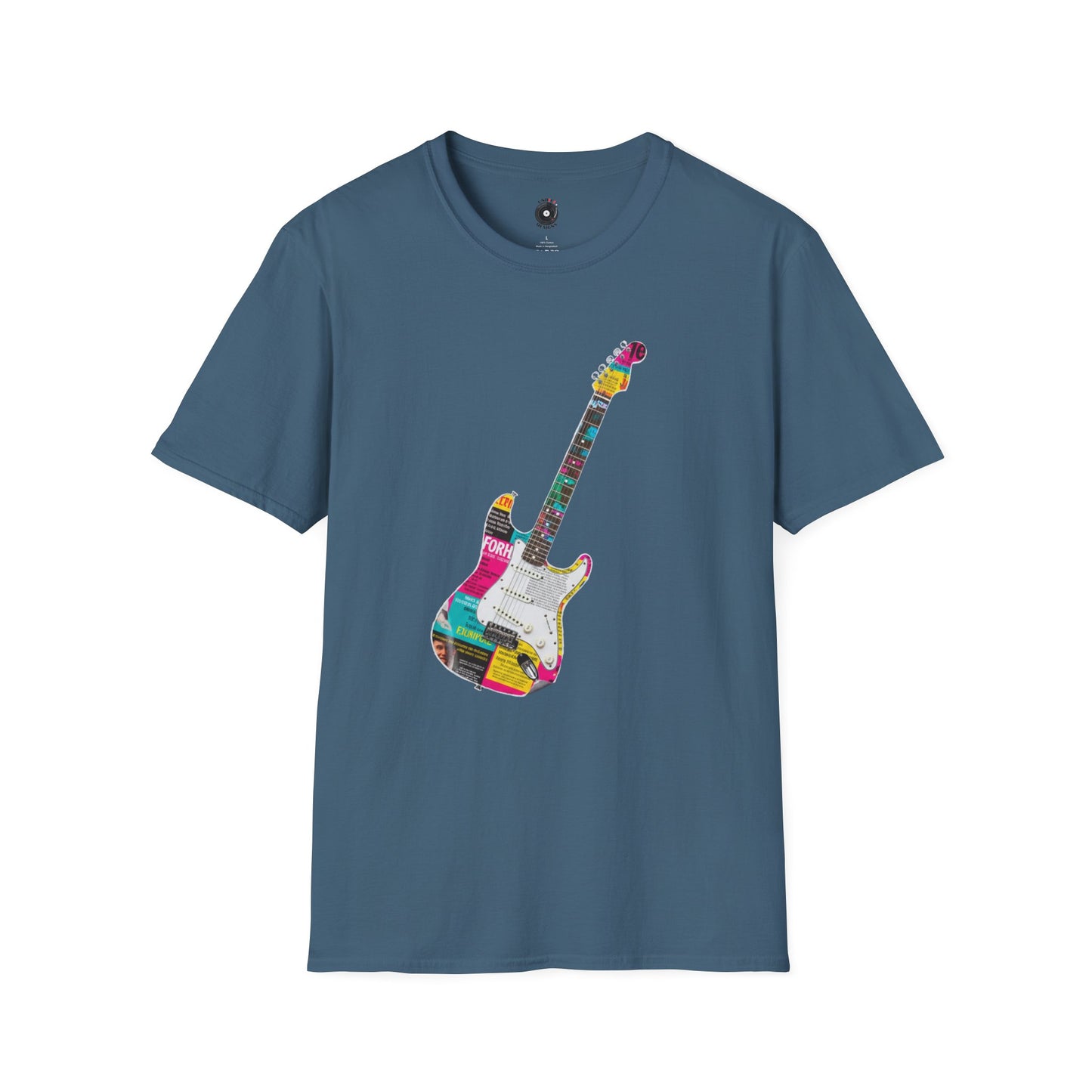 Strat style guitar cutout graphic