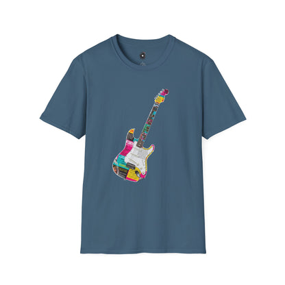Strat style guitar cutout graphic