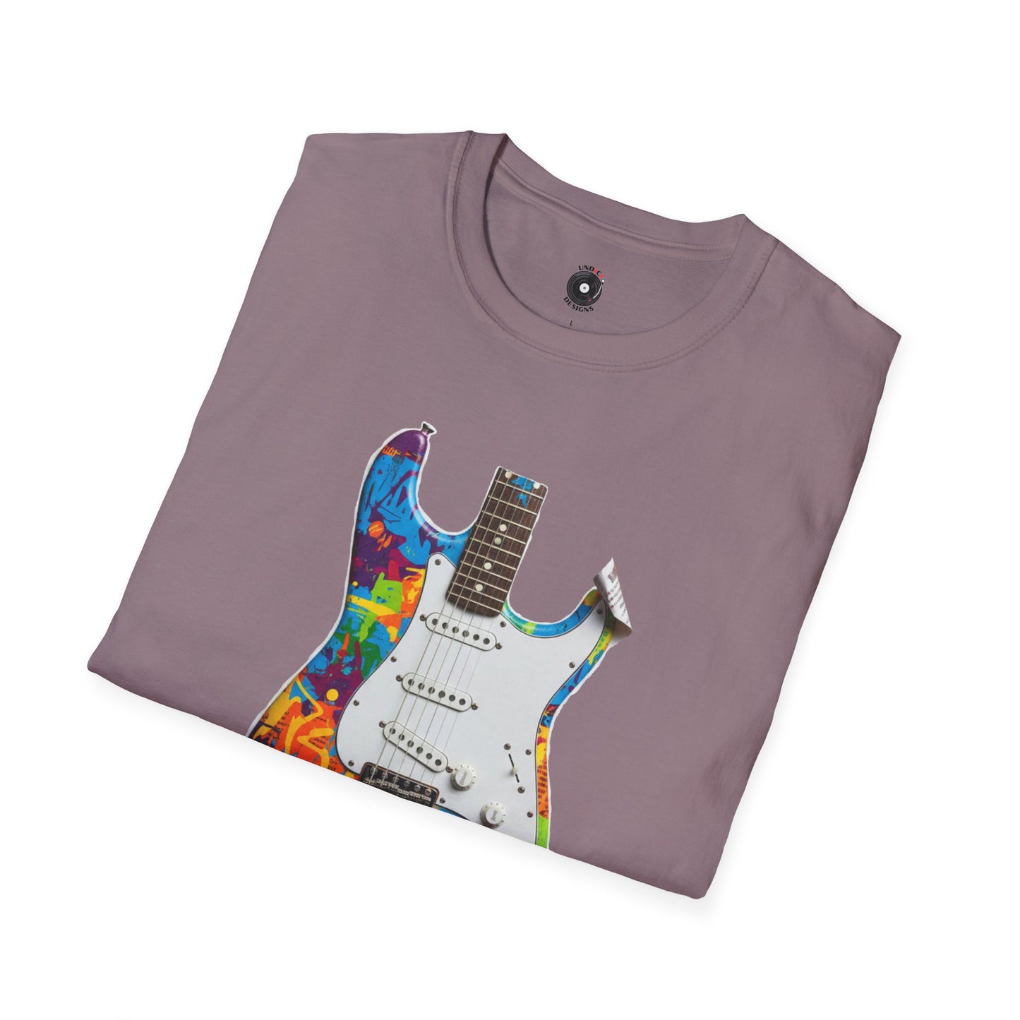 Strat style body cutout graphic