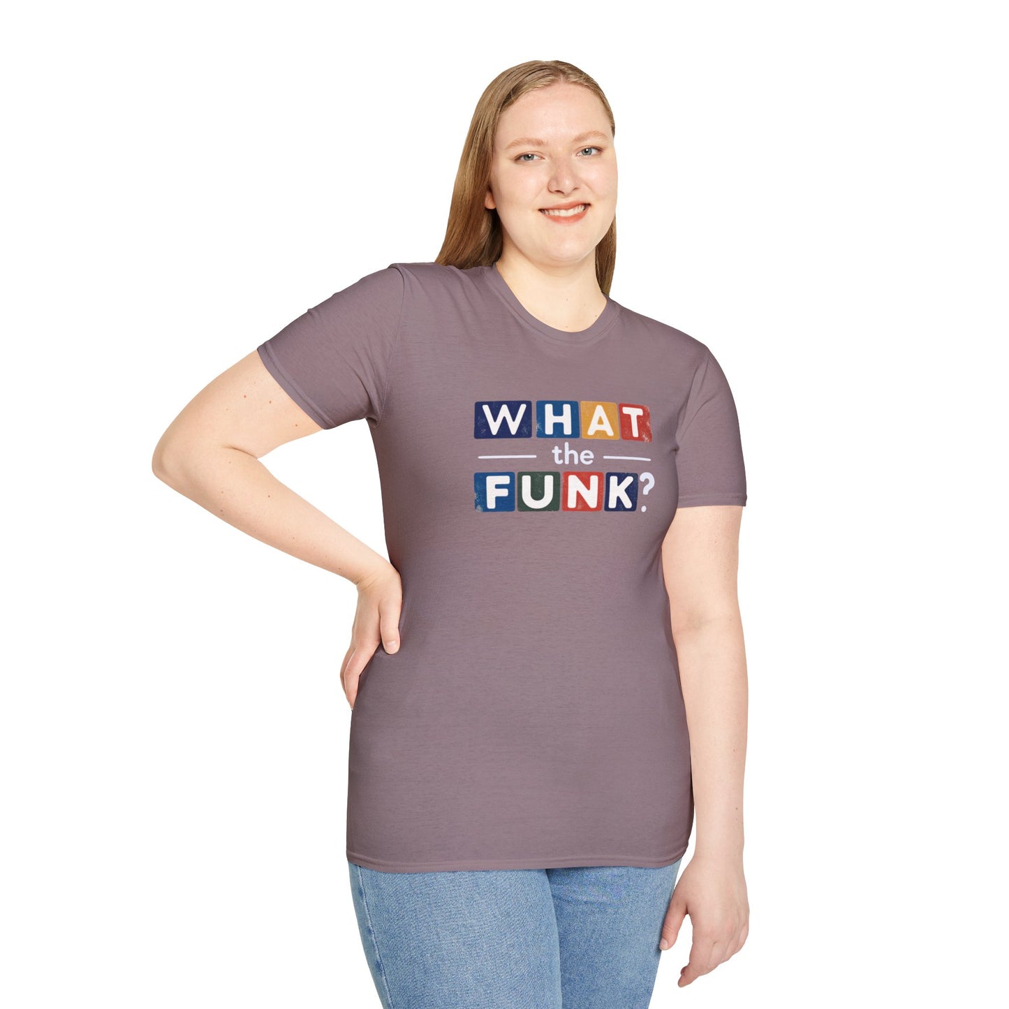 "What the funk? in colorful highlights