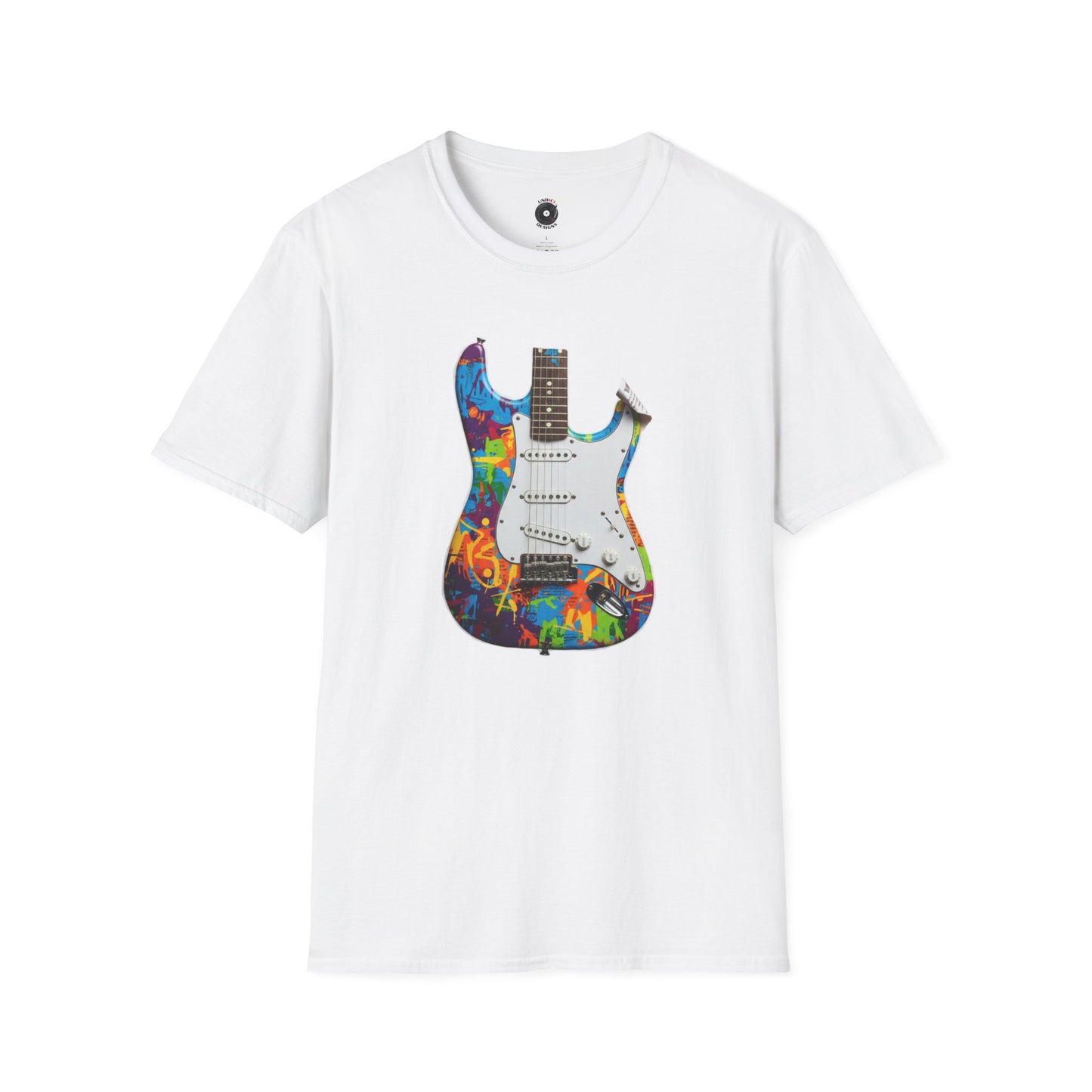 Strat style body cutout graphic