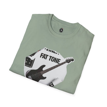 "Fat Tone" black bass cutout graphic