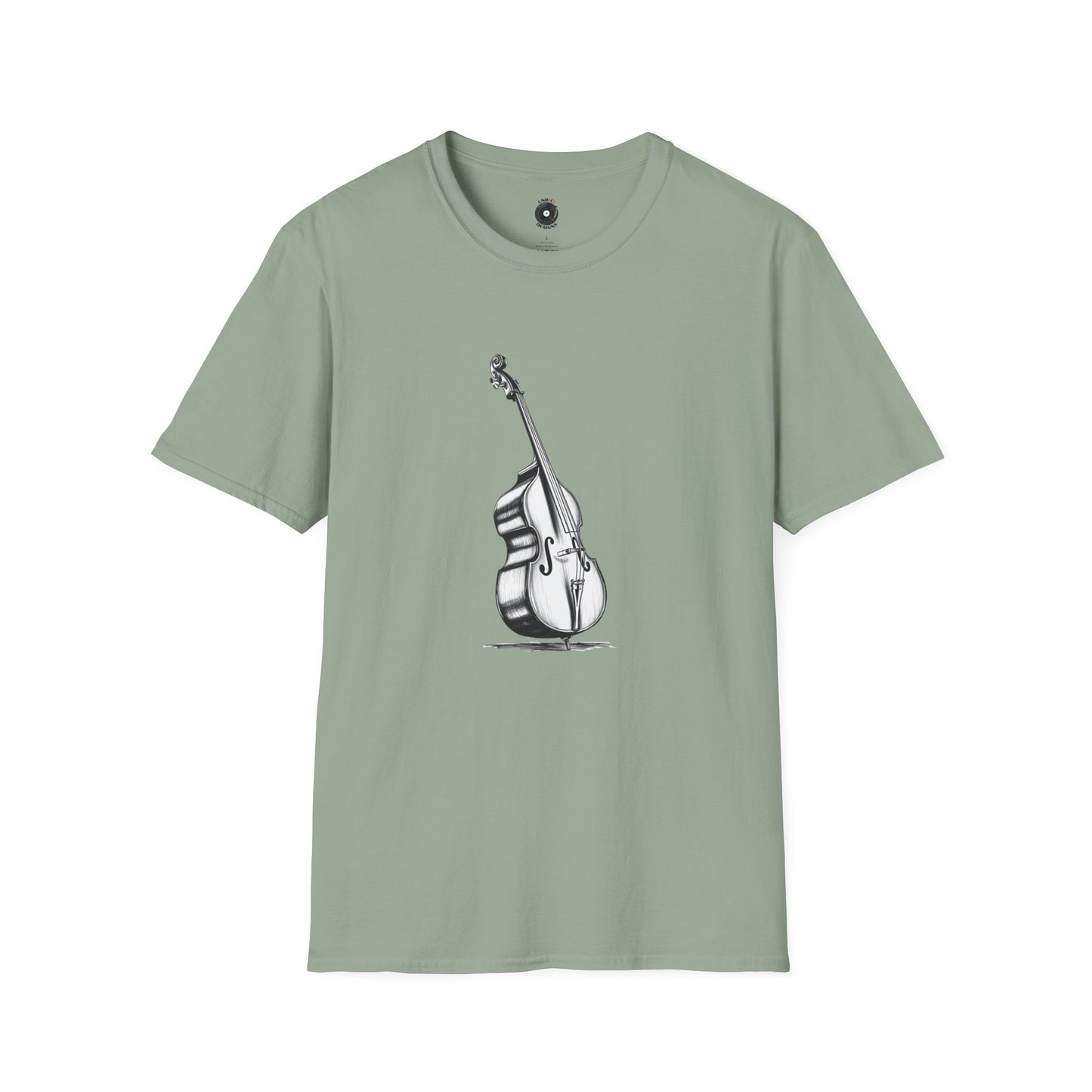 Hand Drawn Upright Bass Graphic Tee.
