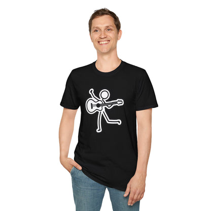 Joe Stick playing an acoustic guitar graphic.