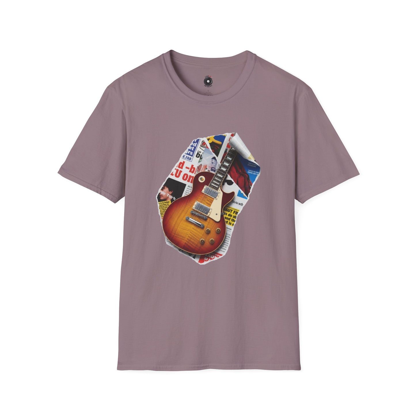 LP style guitar body cutout graphic